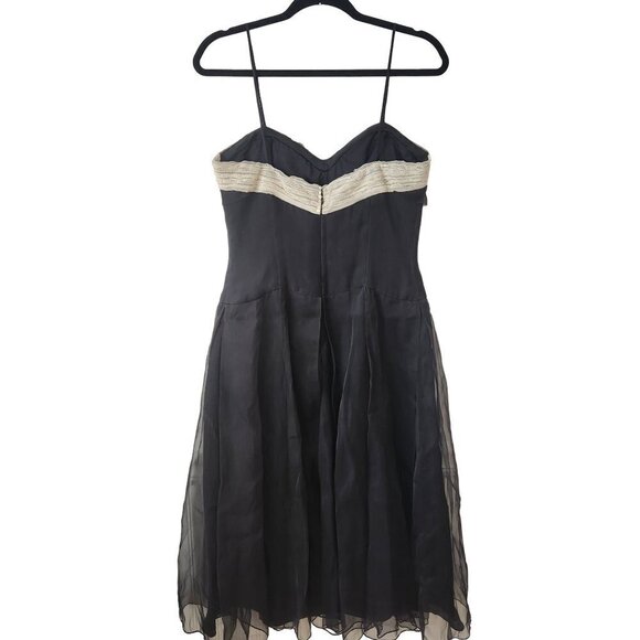 RARE Carolina Herrera 100% Silk Corset Sleeveless Midi Dress Evening Gown 8 - Picture 2 of 9